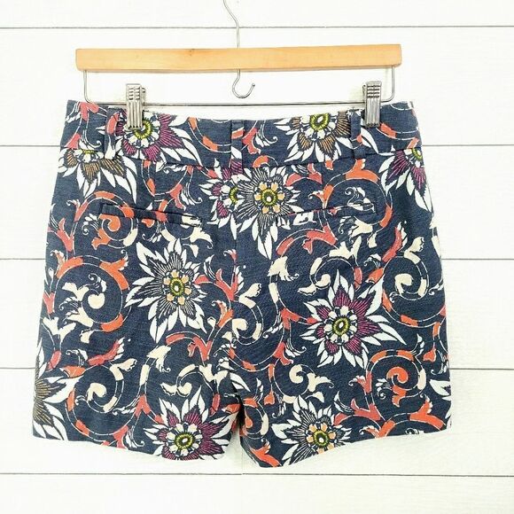 Ann Taylor Loft The Riviera Shorts Floral 2 Blie - Picture 3 of 5